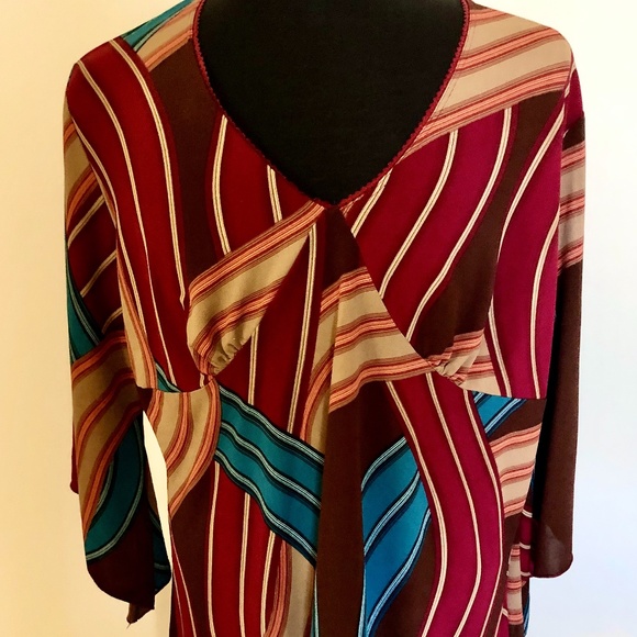 MKM Designs Multicolor Blouse SZ 2X - Picture 1 of 5